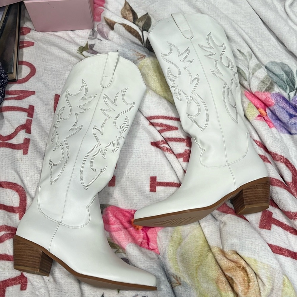 White cowboy boots